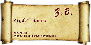 Zigó Barna névjegykártya